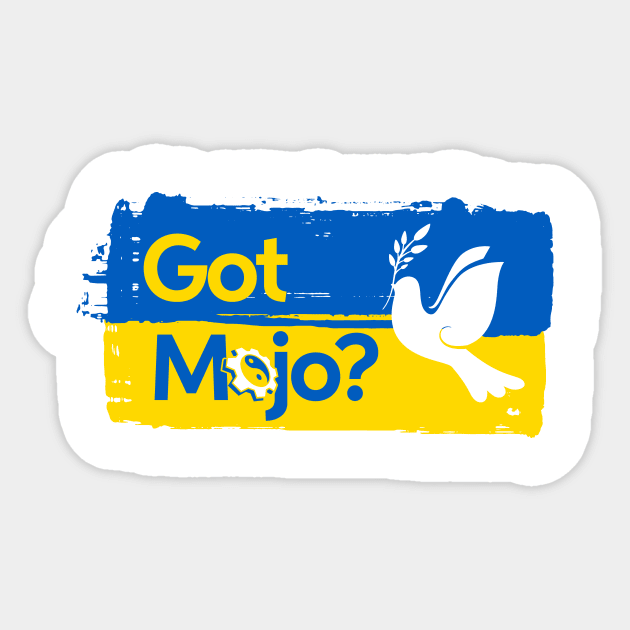 Got Mojo? Ukraine Flag Sticker by MojoHost